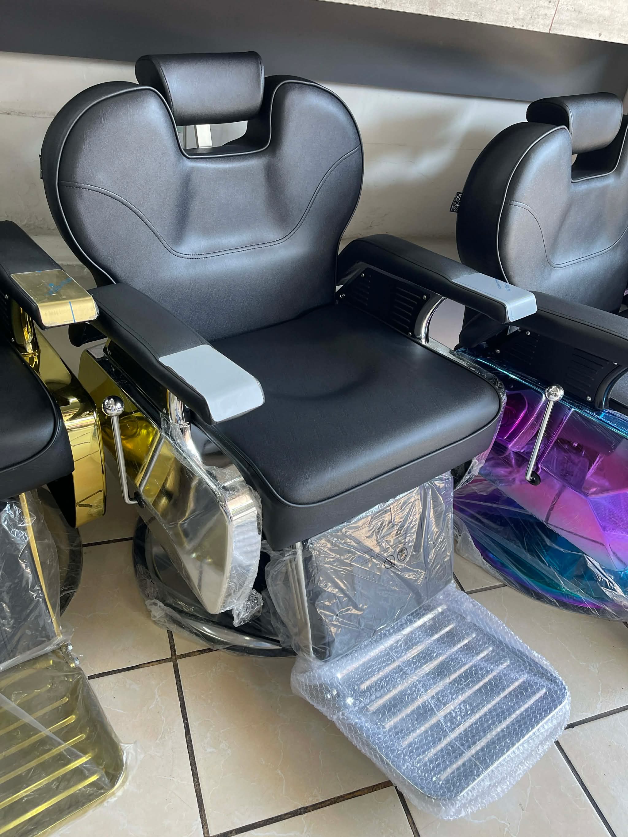 Silla para barbería Lugo Chrome Deluxe