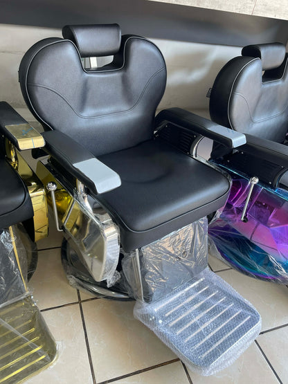 Silla para barbería Lugo Chrome Deluxe