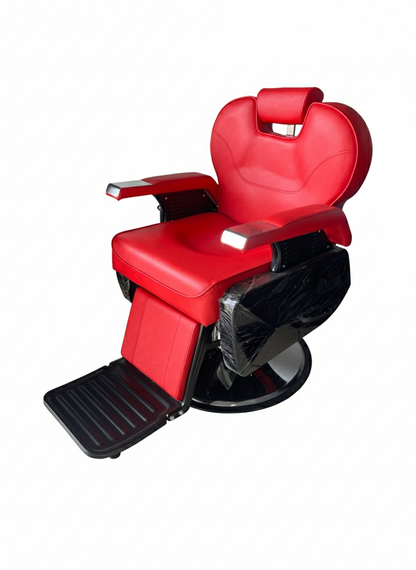 Silla para barbería Lugo Roja importación