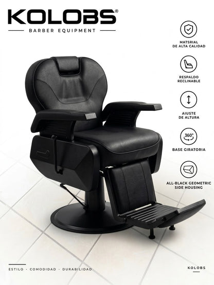 Sillon Barbero De Lujo Premium Total Black