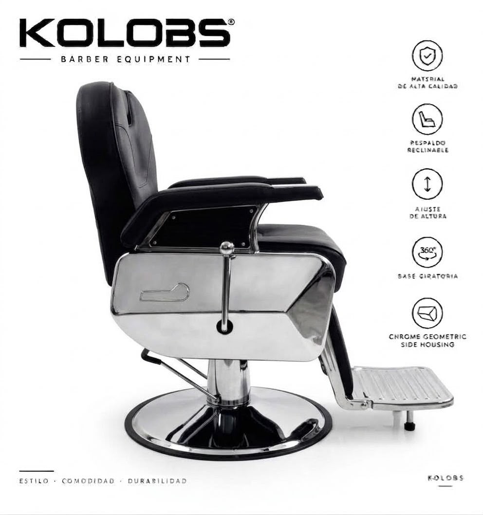 Silla para barbería Lugo Chrome Deluxe
