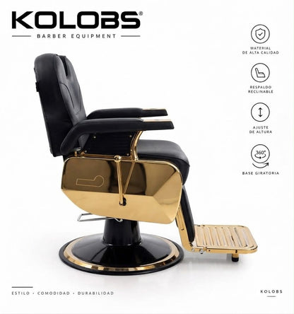 Silla para barbería Lugo Gold Deluxe