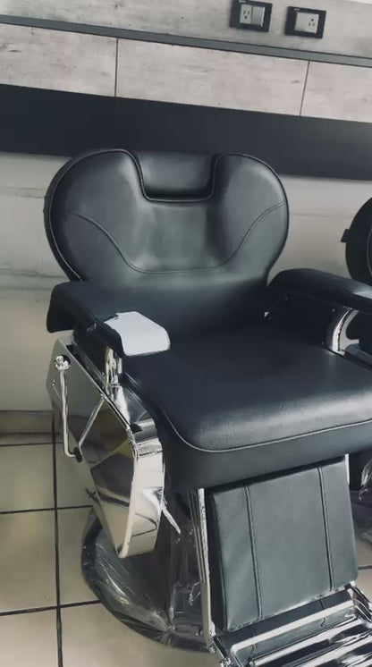 Silla para barbería Lugo Chrome Deluxe