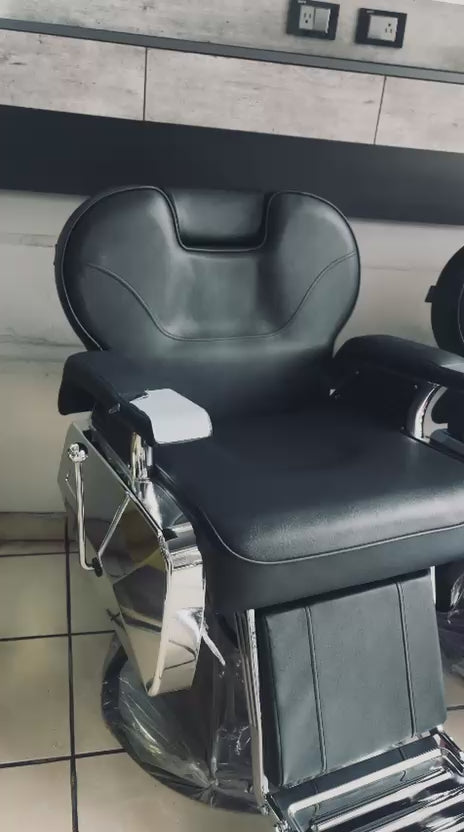 Silla para barbería Lugo Chrome Deluxe