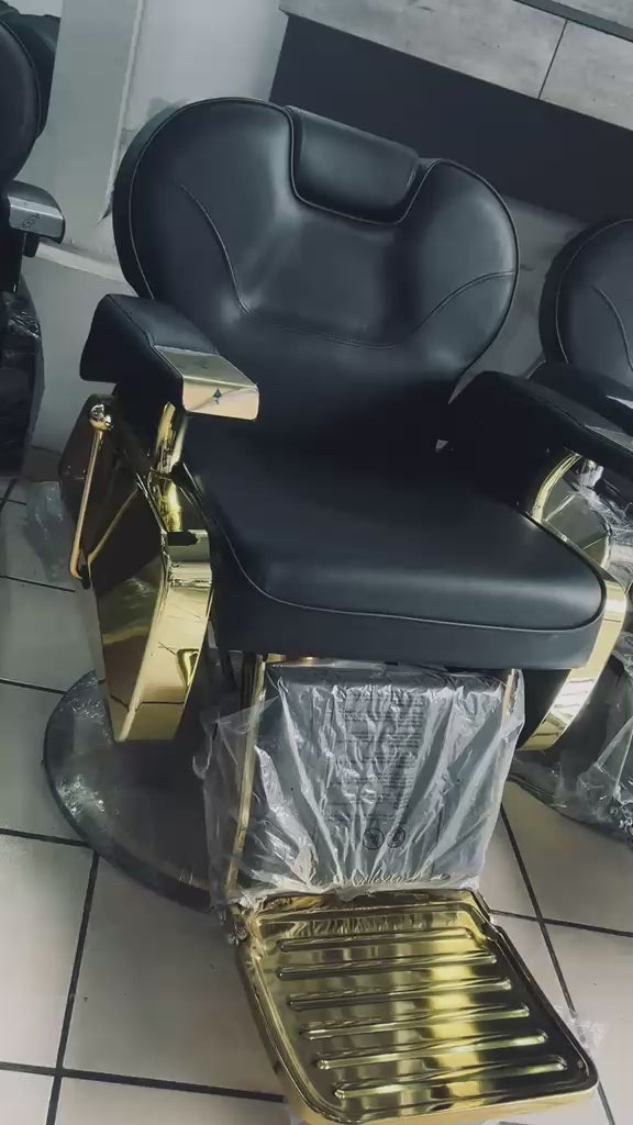 Silla para barbería Lugo Gold Deluxe